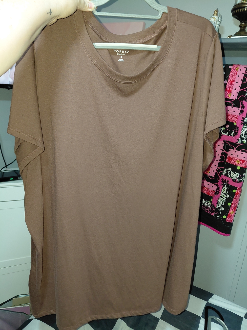 Torrid Brown Crewneck Women's Top